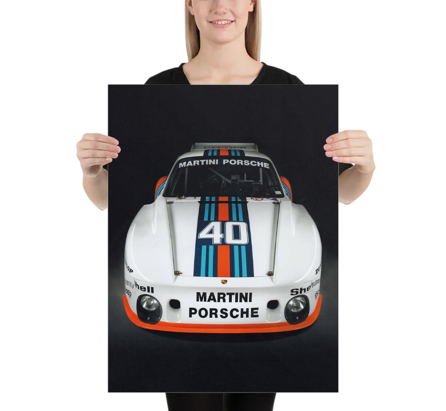 Porsche Poster | Vintage Porsche Martini Poster | Vintage Car Poster | Advertising Poster | Large Wall Art